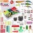 375PCS FISHING BAITS AND TACKLE BOX SALTWATER FRESHWATER FISHING LURES KIT LIFELIKE POPPER CRANKBAITS CRICKETS FROGS SPOON LURES MAGGOTS