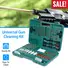 UNIVERSAL GUN CLEANING KIT GUN CLEANING BRUSHES MOPS MUFF GUARD W/ CARRYING CASE FOR RIFLES PISTOLS HANDGUNS SHOTGUNS