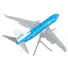 BOEING 737-700 COMMERCIAL AIRCRAFT WITH FLAPS DOWN "KLM ROYAL DUTCH AIRLINES" BLUE WITH WHITE TAIL "GEMINI 200" SERIES 1/200 DIECAST MODEL AIRPLANE BY GEMINIJETS
