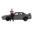 NISSAN SKYLINE GT-R (R32) RHD (RIGHT HAND DRIVE) GUNMETAL GRAY METALLIC WITH TSUGIO MATSUDA FIGURE LIMITED EDITION 1/64 DIECAST MODEL CAR BY MINI GT