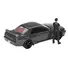 NISSAN SKYLINE GT-R (R32) RHD (RIGHT HAND DRIVE) GUNMETAL GRAY METALLIC WITH TSUGIO MATSUDA FIGURE LIMITED EDITION 1/64 DIECAST MODEL CAR BY MINI GT
