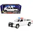 2017 CHEVROLET SILVERADO 1500 LT Z71 CREW CAB PICKUP TRUCK WHITE WITH FLASHING LIGHT BAR AND FRONT AND REAR LIGHTS AND SOUNDS 1/24-1/27 DIECAST MODEL CAR BY MOTORMAX