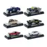 "AUTO MEETS" SET OF 6 CARS IN DISPLAY CASES RELEASE 94 LIMITED EDITION 1/64 DIECAST MODEL CARS BY M2 MACHINES