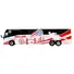 MCI D4520 COACH BUS "ENGLAND NATIONAL FOOTBALL TEAM" WHITE WITH GRAPHICS "INTERNATIONAL FEDERATION OF THE GLOBAL GAME" SERIES LIMITED EDITION TO 504 PIECES WORLDWIDE 1/87 (HO) DIECAST MODEL BY ICONIC REPLICAS