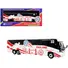 MCI D4520 COACH BUS "ENGLAND NATIONAL FOOTBALL TEAM" WHITE WITH GRAPHICS "INTERNATIONAL FEDERATION OF THE GLOBAL GAME" SERIES LIMITED EDITION TO 504 PIECES WORLDWIDE 1/87 (HO) DIECAST MODEL BY ICONIC REPLICAS