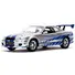 BRIAN'S NISSAN SKYLINE GT-R (BNR34) SILVER WITH BLUE STRIPES AND NISSAN GT-R (BNR34) BLUE METALLIC SET OF 2 PIECES "25 YEARS OF FAST & FURIOUS" SERIES 1/32 DIECAST MODEL CARS BY JADA