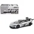 YANGWANG U9 SILVER METALLIC WITH BLACK TOP AND STRIPES 1/64 DIECAST MODEL CAR BY POP RACE