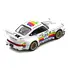 RWB 930 #89 "APPLE LIVERY" WHITE WITH STRIPES 1/64 DIECAST MODEL CAR BY INNO MODELS