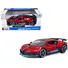 BUGATTI DIVO RED METALLIC WITH CARBON AND BLUE ACCENTS "SPECIAL EDITION" 1/24 DIECAST MODEL CAR BY MAISTO