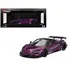 MCLAREN 720S "LB-WORKS" PURPLE METALLIC WITH BLACK TOP 1/18 MODEL CAR BY TOP SPEED