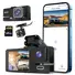 WIFI FHD 1080P CAR DASH CAM 3 CHANNELS FRONT REAR INSIDE DASH CAMERA WITH LOOP RECORDING REVERSING IMAGE NIGHT VISION 170° WIDE ANGLE SUPPORT 64G MMC 