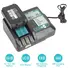 RAPID CHARGER REPLACEMENT FIT FOR MAKITA 14.4-18V BATTERY BL1860 BL1830 BL1850 WITHLCD DISPLAY USB PORT