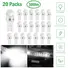 20PCS/KIT LED CAR LIGHT BULBS 500LM T10 2323SMD 6500K WHITE AUTO LAMPS REPLACEMENT FOR DOME MAP DOOR TRUNK SIGNAL LICENSE PLATE