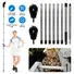 10.5FT GUTTER CLEANING BRUSH WITH TELESCOPING HANDLE RAIN GUTTER CLEANER EXTENDABLE GUTTER CLEANING TOOL FROM THE GROUND WITH 2 ANGLED BRUSHES ANTI-SL