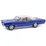 1966 PONTIAC GTO BARRIER BLUE WITH WHITE TOP AND INTERIOR 1/18 DIECAST MODEL CAR BY HIGHWAY 61