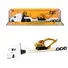 PETERBILT 579 TRACTOR WHITE WITH LOWBOY TRAILER AND CAT 315C EXCAVATOR YELLOW 1/87 (HO) DIECAST MODEL BY DIECAST MASTERS