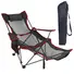 FOLDABLE CAMPING CHAIR 330LBS LOAD HEAVY DUTY STEEL LAWN CHAIR COLLAPSIBLE CHAIR WITH RECLINING BACKREST ANGLE CUP HOLDER PILLOW SIDE POCKET CARRY BAG