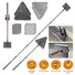2 IN 1 BASEBOARD CLEANER MOP WALL CLEANER MOP WITH SQUEEGEE EXTENDABLE LONG HANDLE 8 REUSABLE FIBER FLANNEL CHENILLE MOP PADS 360° ROTATABLE CONVEX DE