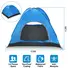 4 PERSONS CAMPING WATERPROOF TENT POP UP TENT INSTANT SETUP TENT W/2 MOSQUITO NET DOORS CARRYING BAG FOLDING 4 SEASONS FOR HIKING CLIMBING ADVENTURE F