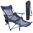 FOLDABLE CAMPING CHAIR 330LBS LOAD HEAVY DUTY STEEL LAWN CHAIR COLLAPSIBLE CHAIR WITH RECLINING BACKREST ANGLE CUP HOLDER PILLOW SIDE POCKET CARRY BAG