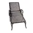 OUTDOOR ALUMINUM LOUNGE CHAIR WITH WHEELS, ADJUSTABLE RECLINING CHAISE LOUNGE, WEATHER RESISTANT PATIO RECLINER CHAIR WITH 3-POSITION BACKREST (120°/1