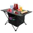 FOLDABLE CAMPING TABLE WITH STORAGE BASKET RUSTPROOF PORTABLE ALUMINUM ALLOY ROLL-UP CAMPING TABLE WITH CARRYING BAG FOR CAMPING HIKING BBQ PICNIC FIS
